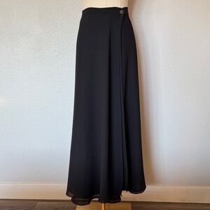 The Limited Vintage Black Wrap Style Midi Skirt size Small